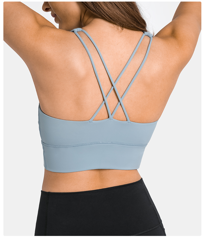 DW004 Strappy Cross Back Yoga sports bra for women wholesale