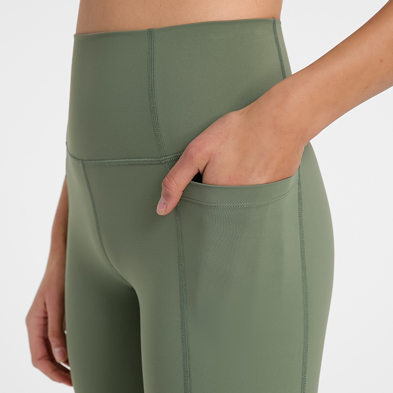 DK178 High waist with pockets Yoga pants shorts from suppliers