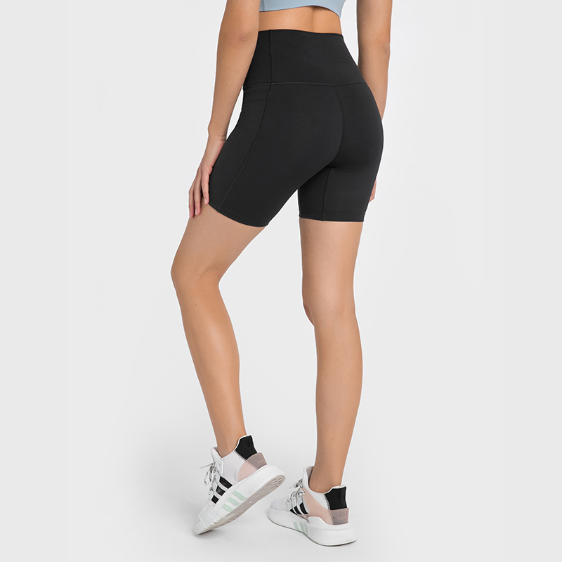 DK178 High waist with pockets Yoga pants shorts from suppliers