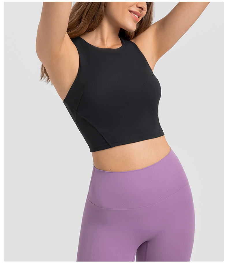 DT169  Yoga tank tight with bra inside super soft stretch fabric