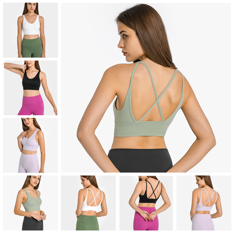 DW172 Sexy back straps yoga sports bras for women pack suppliers