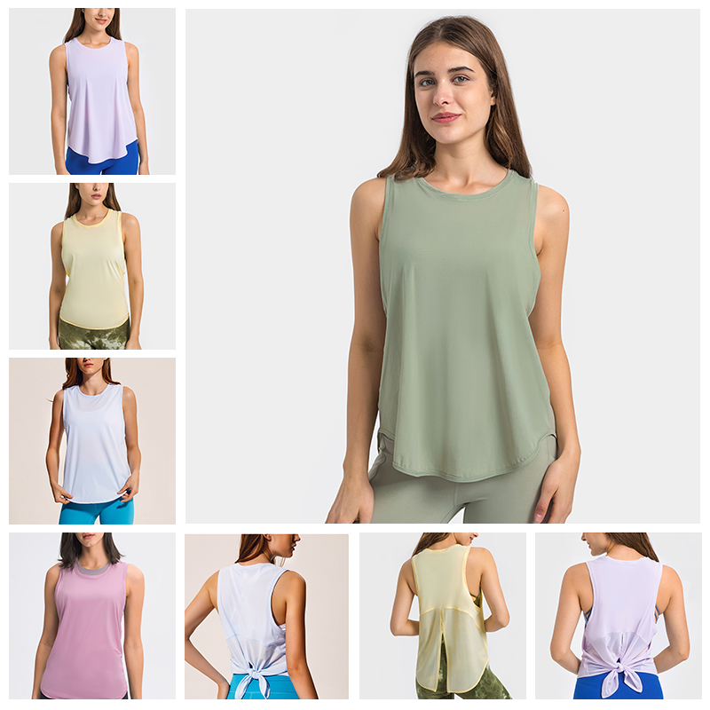 S2023 Yoga tanks for women loose fit with different wearing way from suppliers