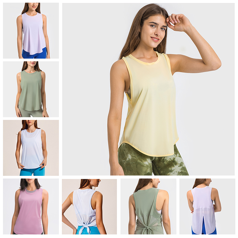 S2023 Yoga tanks for women loose fit with different wearing way from suppliers