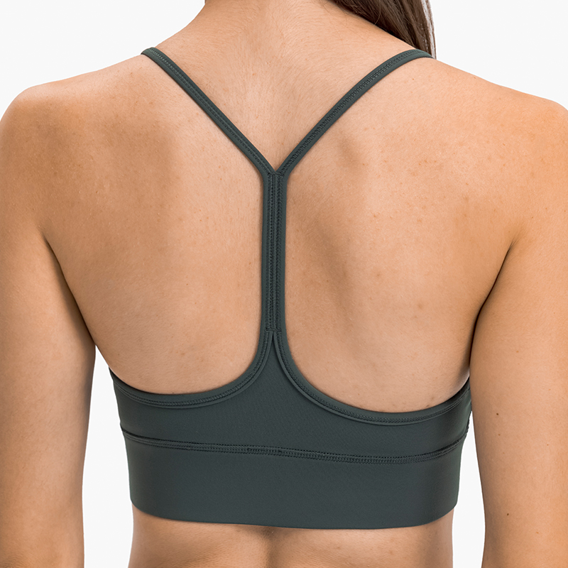 D19110 Back thin staps middle high support Yoga sport bras for women from factory