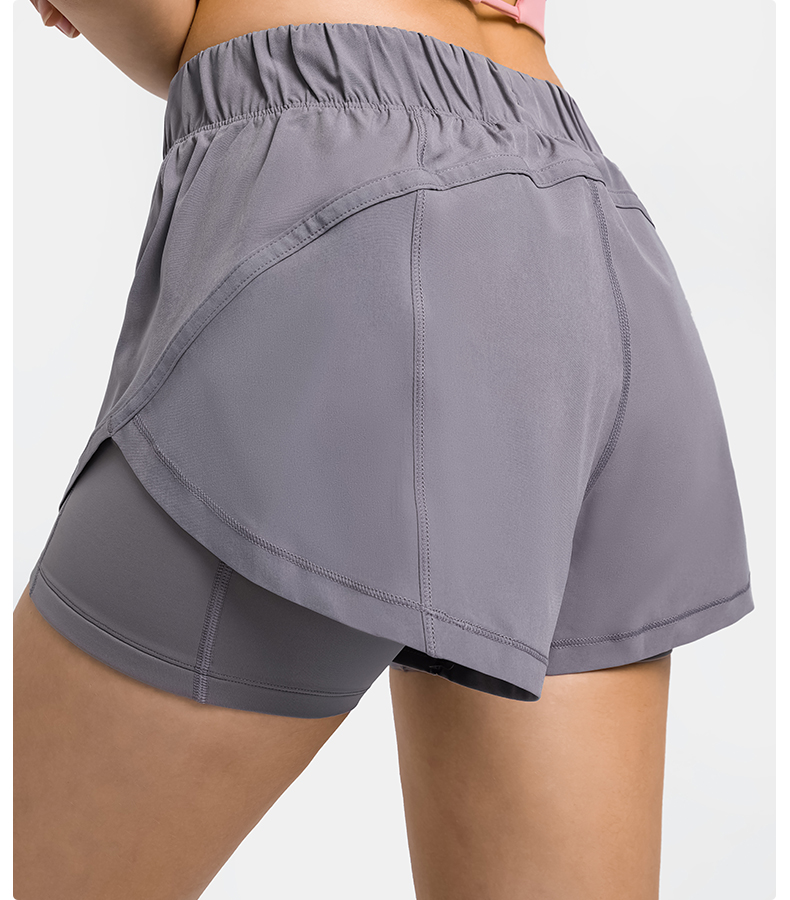 DK176  Super soft and light Gym shorts with inner tights wholesale