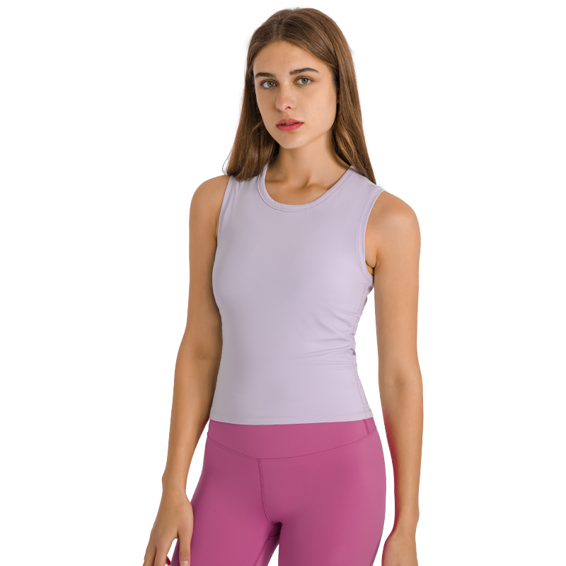 DT182  Waist wrinkle technician Yoga tank from suppliers